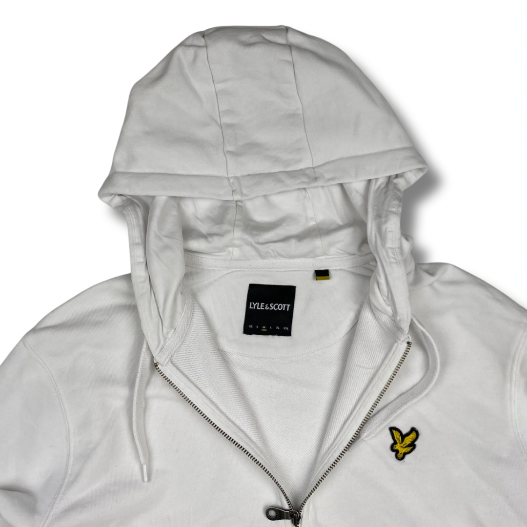 Lyle & Scott Zip-Hoodie Weiß (M)