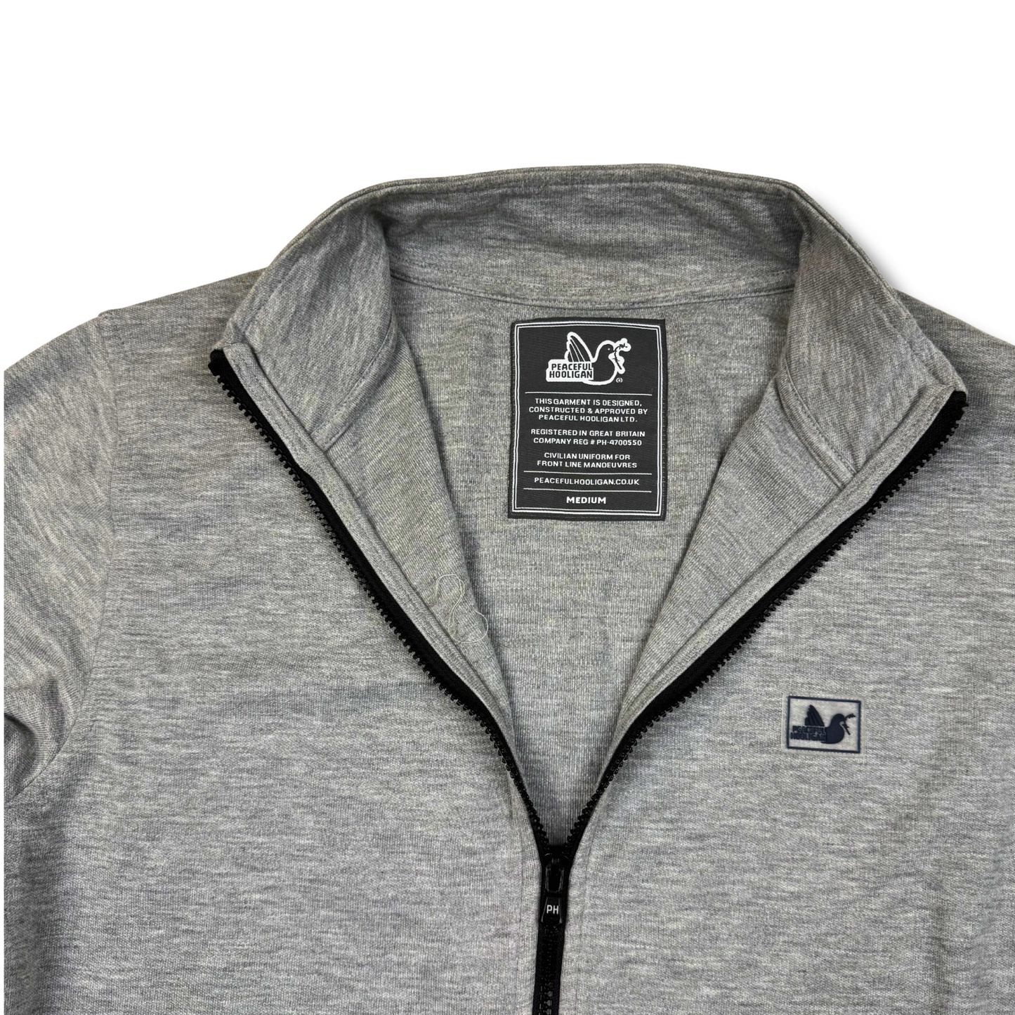 Peaceful Hooligan Zip Hoodie Grau (M)