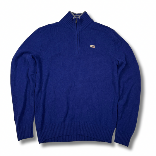 Napapijri Half-Zip Wollpullover Blau (L)