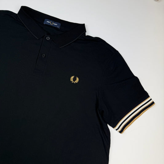 Fred Perry Poloshirt Schwarz (XL)