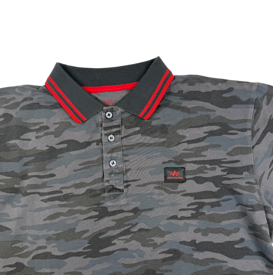 Alpha Industries Poloshirt Tarnmuster (L)