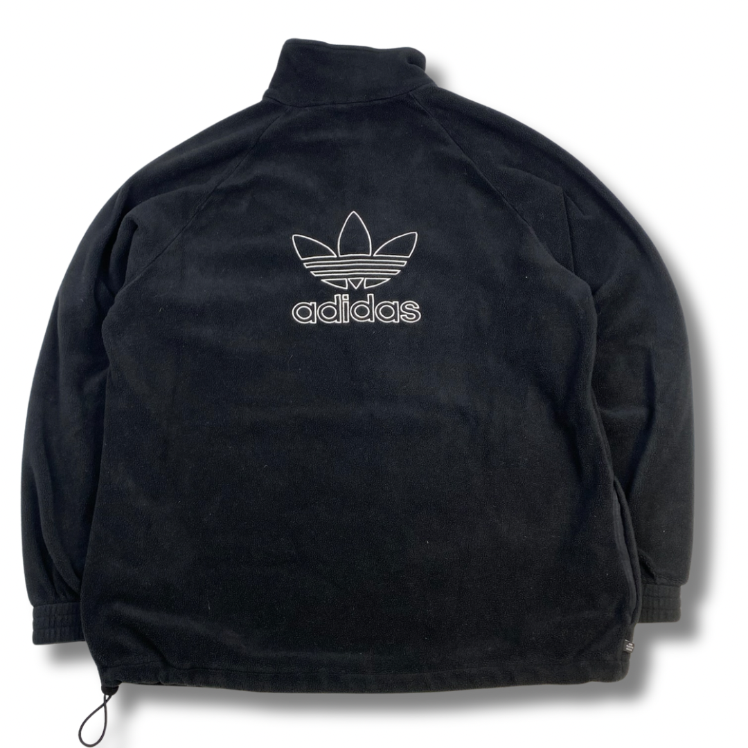 Adidas Retro Fleecepullover Schwarz (L)