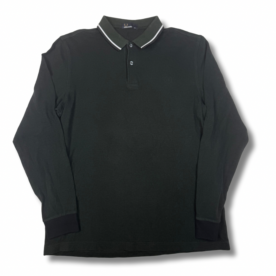 Fred Perry Langarm Poloshirt Grau (XL)