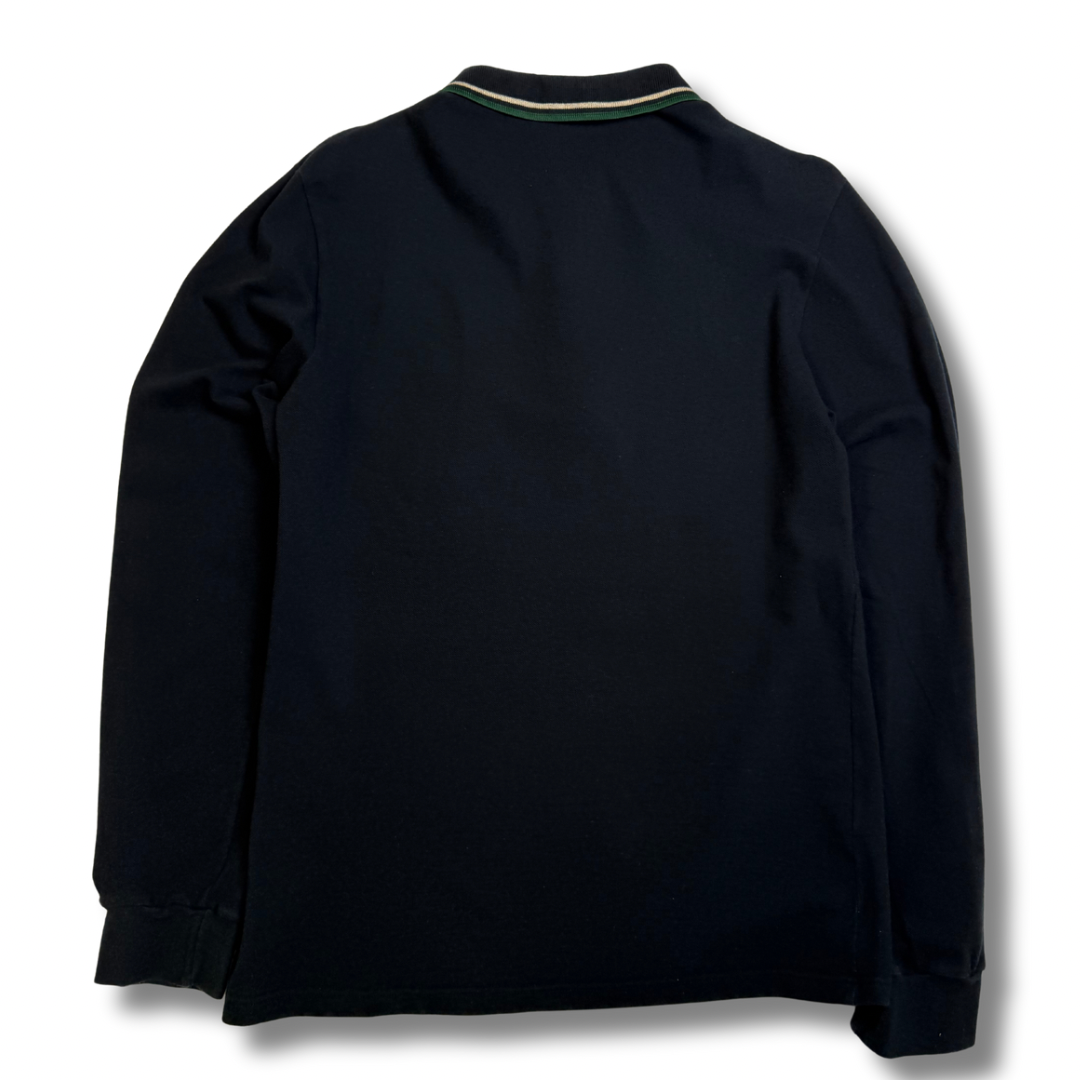 Fred Perry Langarm Schwarz (M)