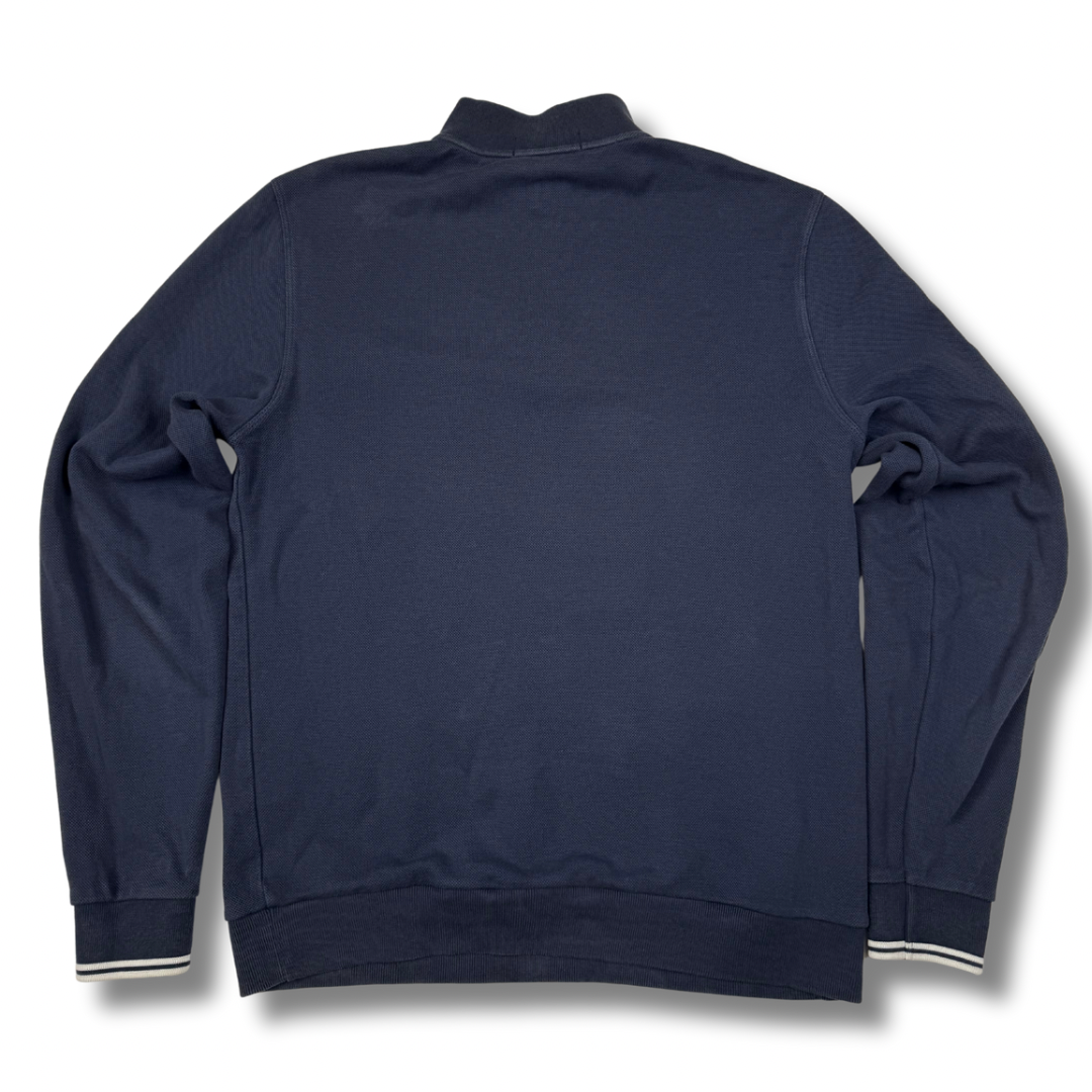 Fred Perry Half-Zip Blau (S)