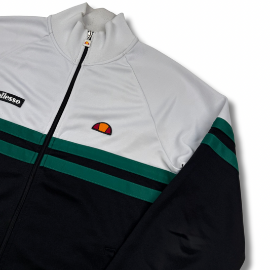 Ellesse Rimini Trainingsjacke Weiß-Schwarz-Grün (L)