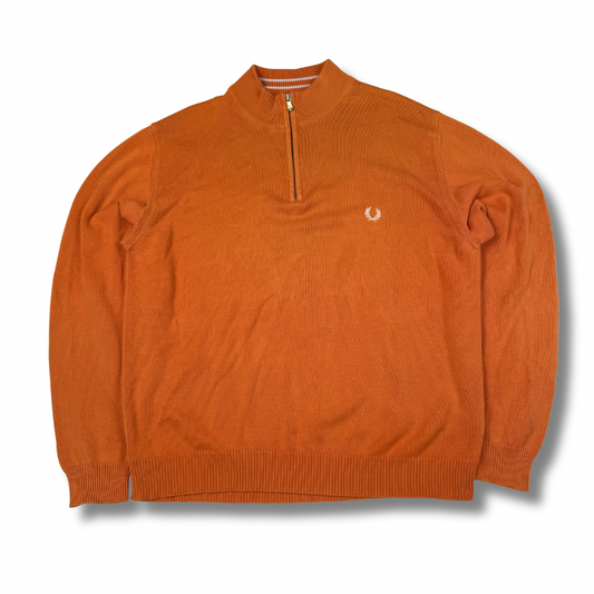 Fred Perry Half Zip Orange (XL)