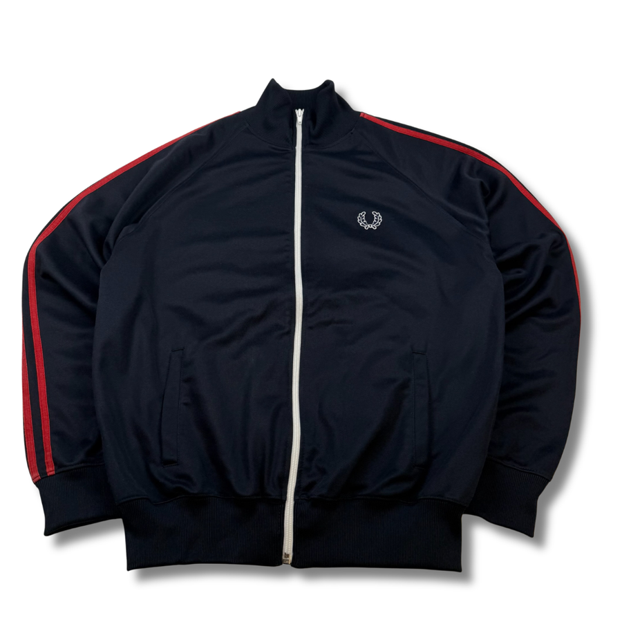Fred Perry Vintage Trainingsjacke Schwarz-Rot (M)