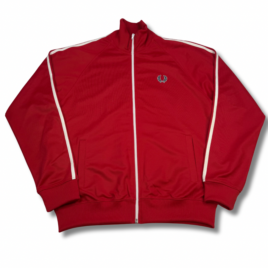 Fred Perry Vintage Trainingsjacke Rot-Weiß (M)