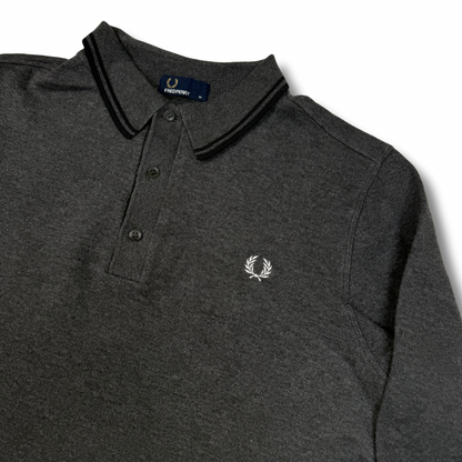 Fred Perry Langarm Poloshirt Grau (M)
