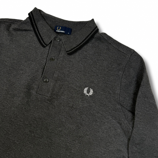 Fred Perry Langarm Poloshirt Grau (M)