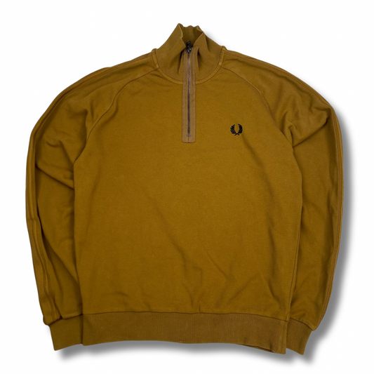 Fred Perry Half-Zip Braun (S)