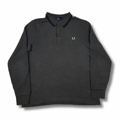 Fred Perry Langarm Poloshirt Grau (M)