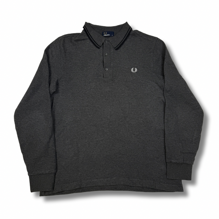 Fred Perry Langarm Poloshirt Grau (M)