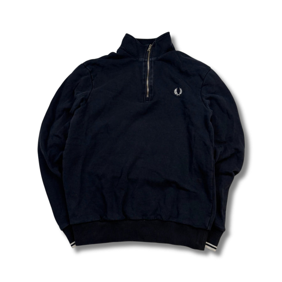 Fred Perry Quarter-Zip Navy-Blau (S)