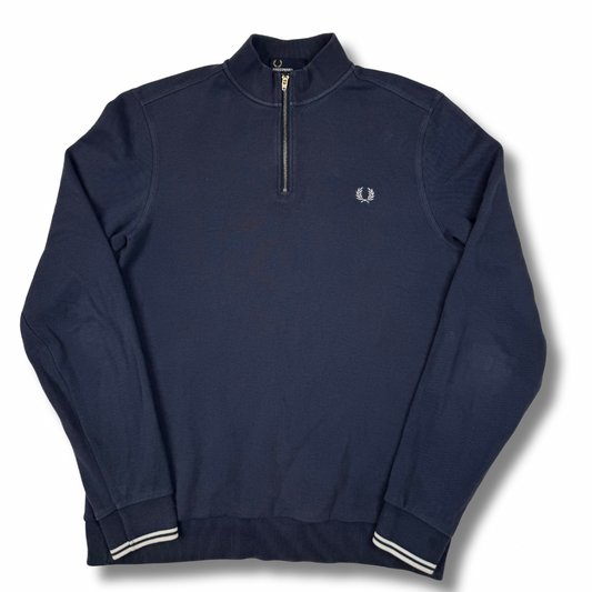 Fred Perry Half-Zip Blau (S)