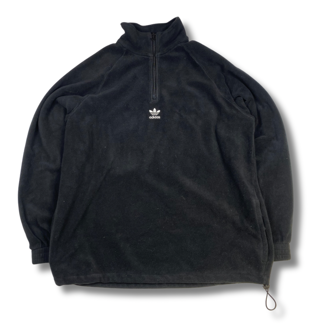 Adidas Retro Fleecepullover Schwarz (L)