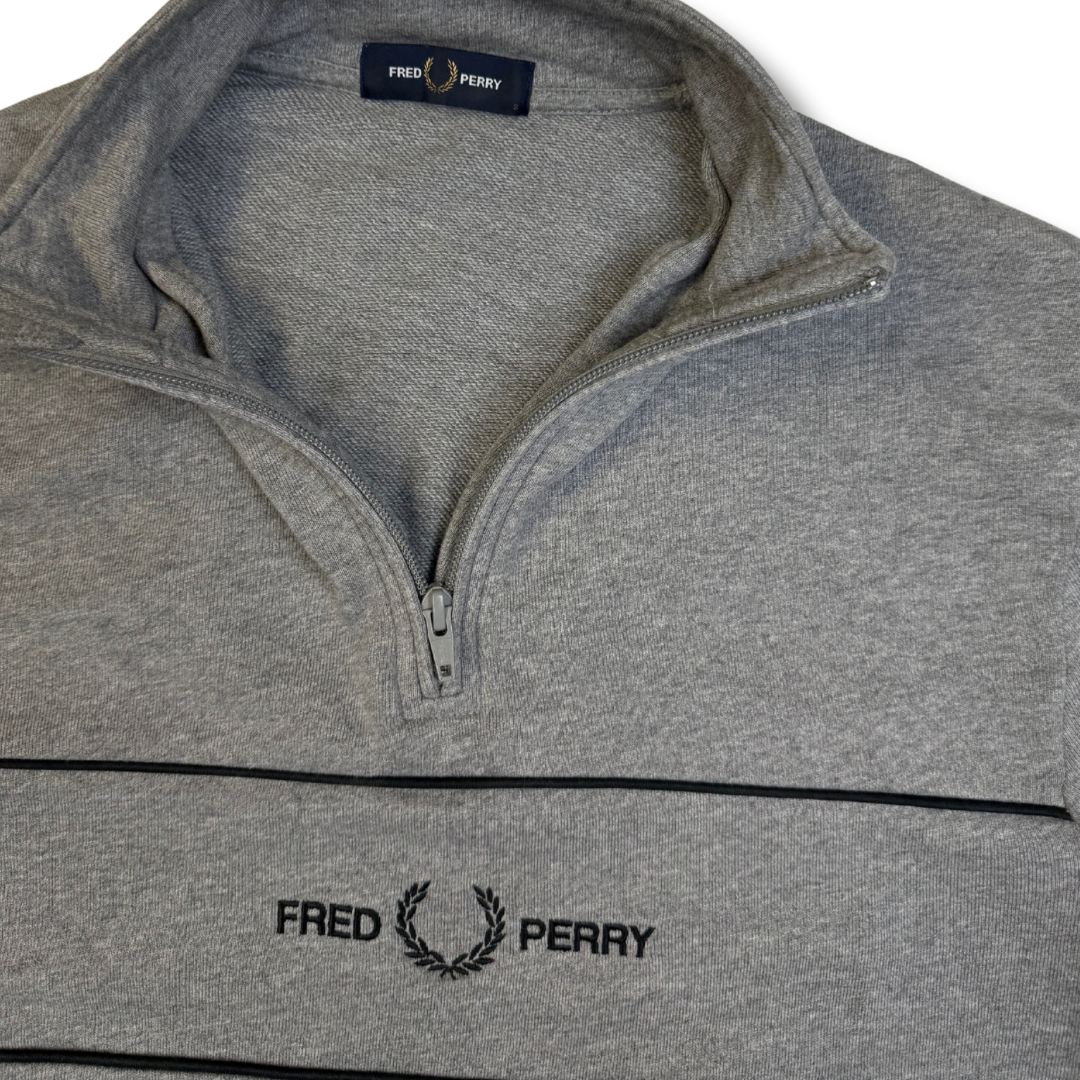 Fred Perry Half-Zip Grau (S)