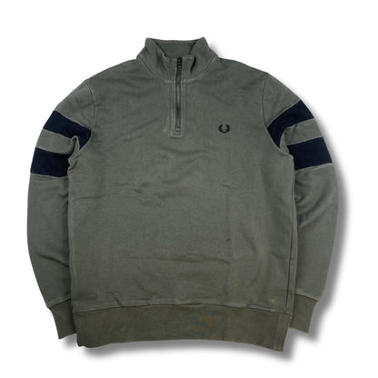 Fred Perry Half-Zip Grau-Schwarz (L)