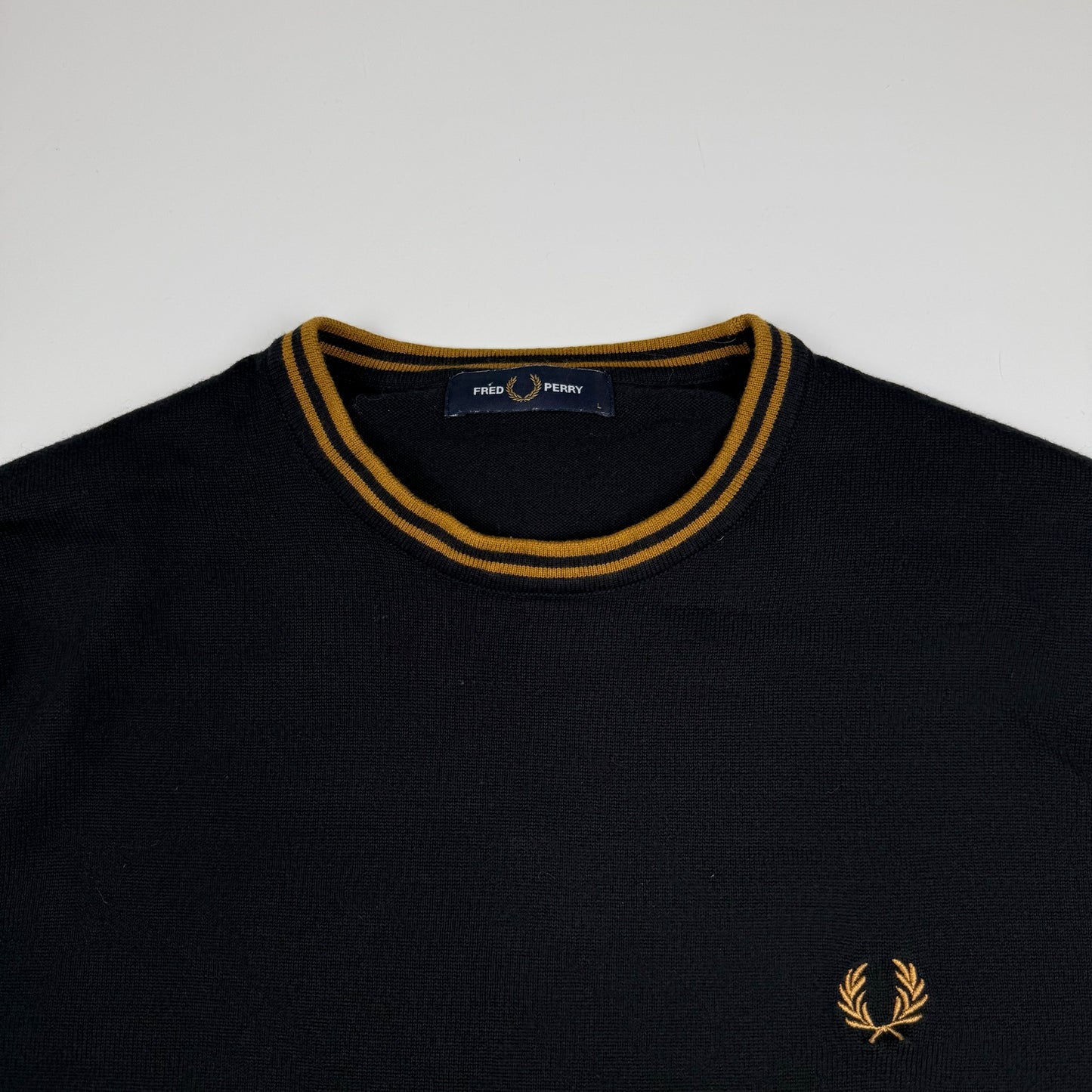 Fred Perry Pullover Schwarz (L)