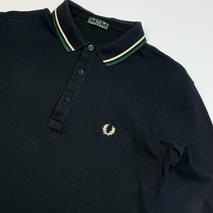 Fred Perry Langarm Schwarz (M)