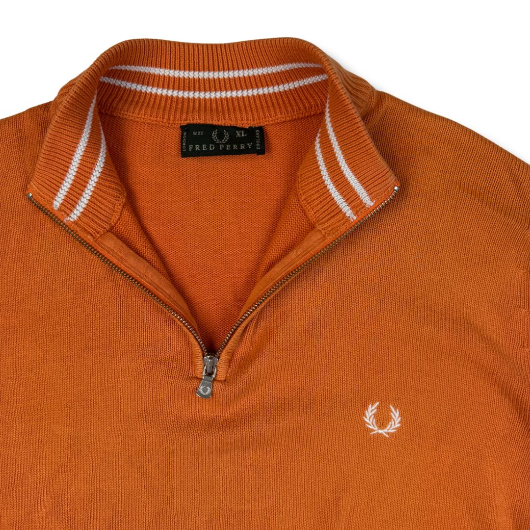 Fred Perry Half Zip Orange (XL)