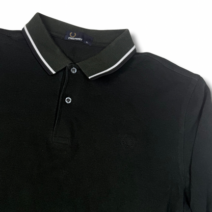 Fred Perry Langarm Poloshirt Grau (XL)