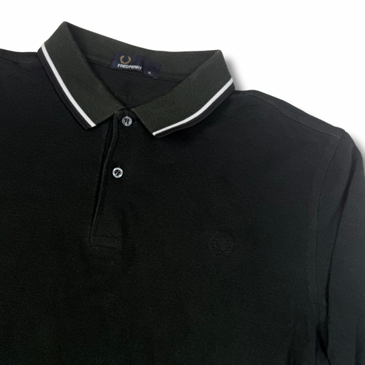 Fred Perry Langarm Poloshirt Grau (XL)