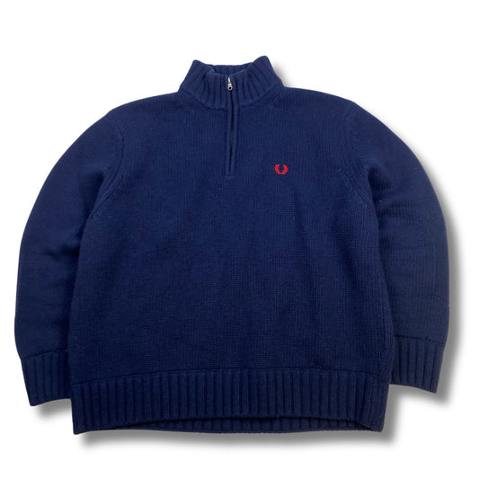 Fred Perry Quarter-Zip Navy (XL)