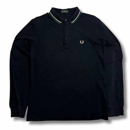 Fred Perry Langarm Schwarz (M)