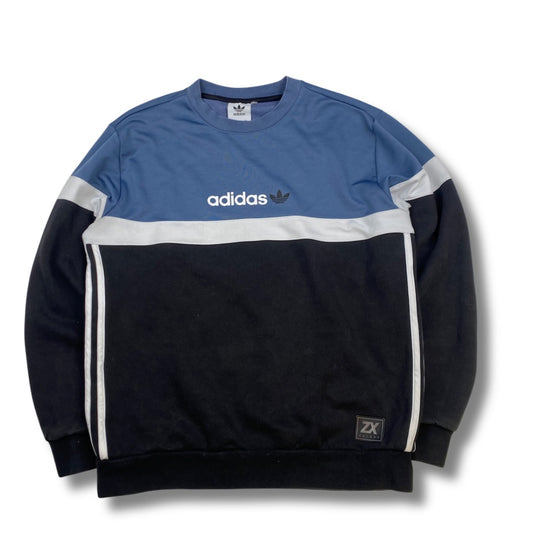 Adidas Retro Pullover Blau-Schwarz (S)