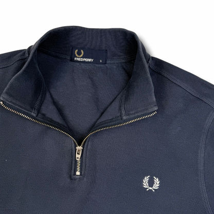 Fred Perry Half-Zip Blau (S)