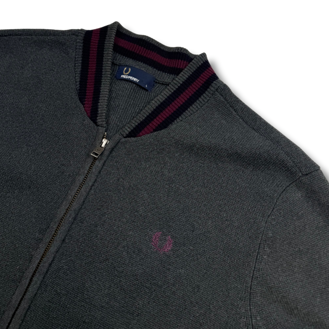 Fred Perry Zip-Pullover Grau (L)