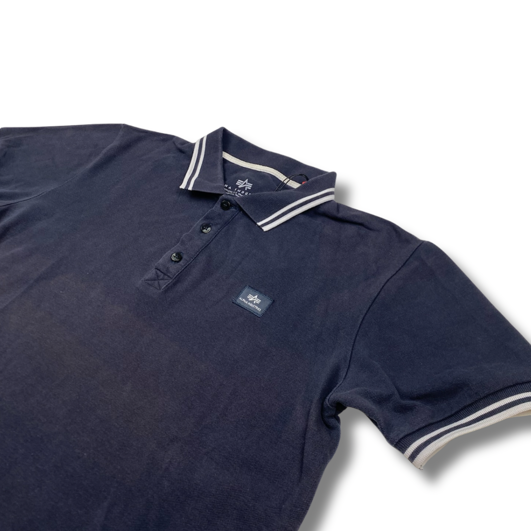 Alpha Industrie Poloshirt Blau (M)