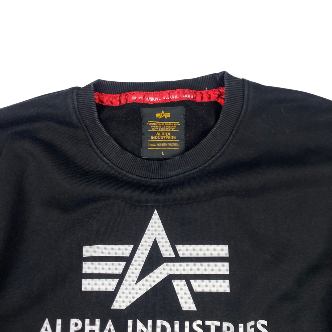 Alpha Industries Pullover Schwarz (L)