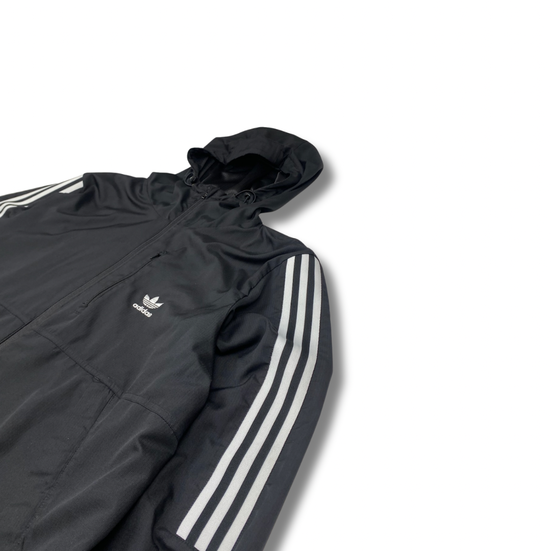 Adidas Retro Windbreaker Jacke Schwarz (L)