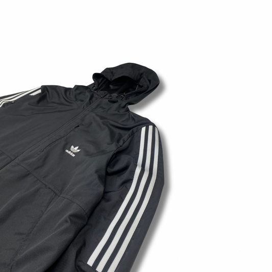 Adidas Retro Windbreaker Jacke Schwarz (L)