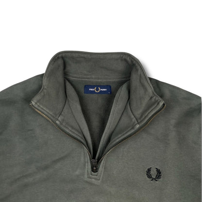 Fred Perry Half-Zip Grau-Schwarz (L)