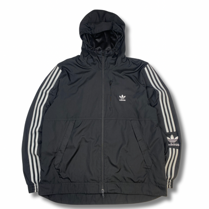 Adidas Retro Windbreaker Jacke Schwarz (L)