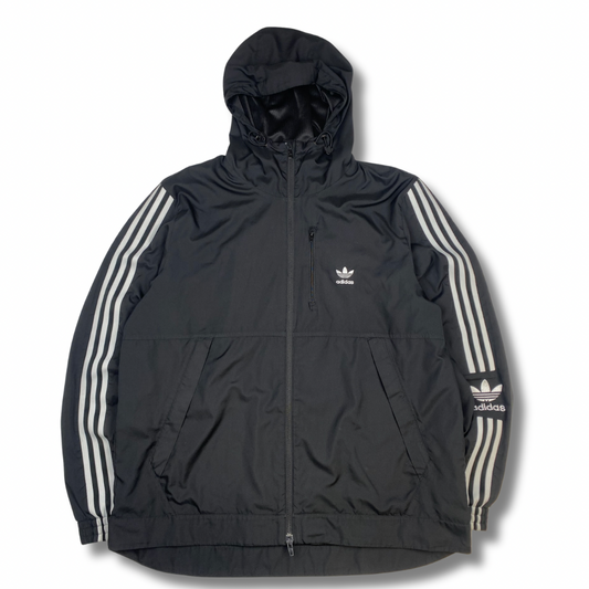 Adidas Retro Windbreaker Jacke Schwarz (L)