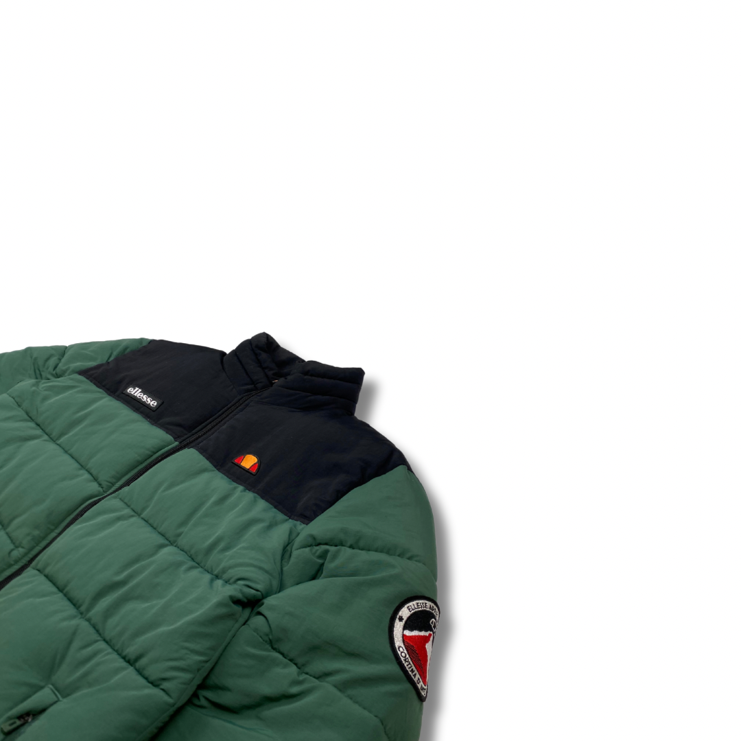Ellesse Pufferjacke Schwarz-Grün (M)