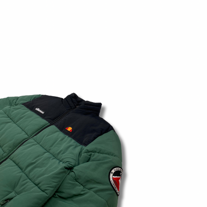 Ellesse Pufferjacke Schwarz-Grün (M)