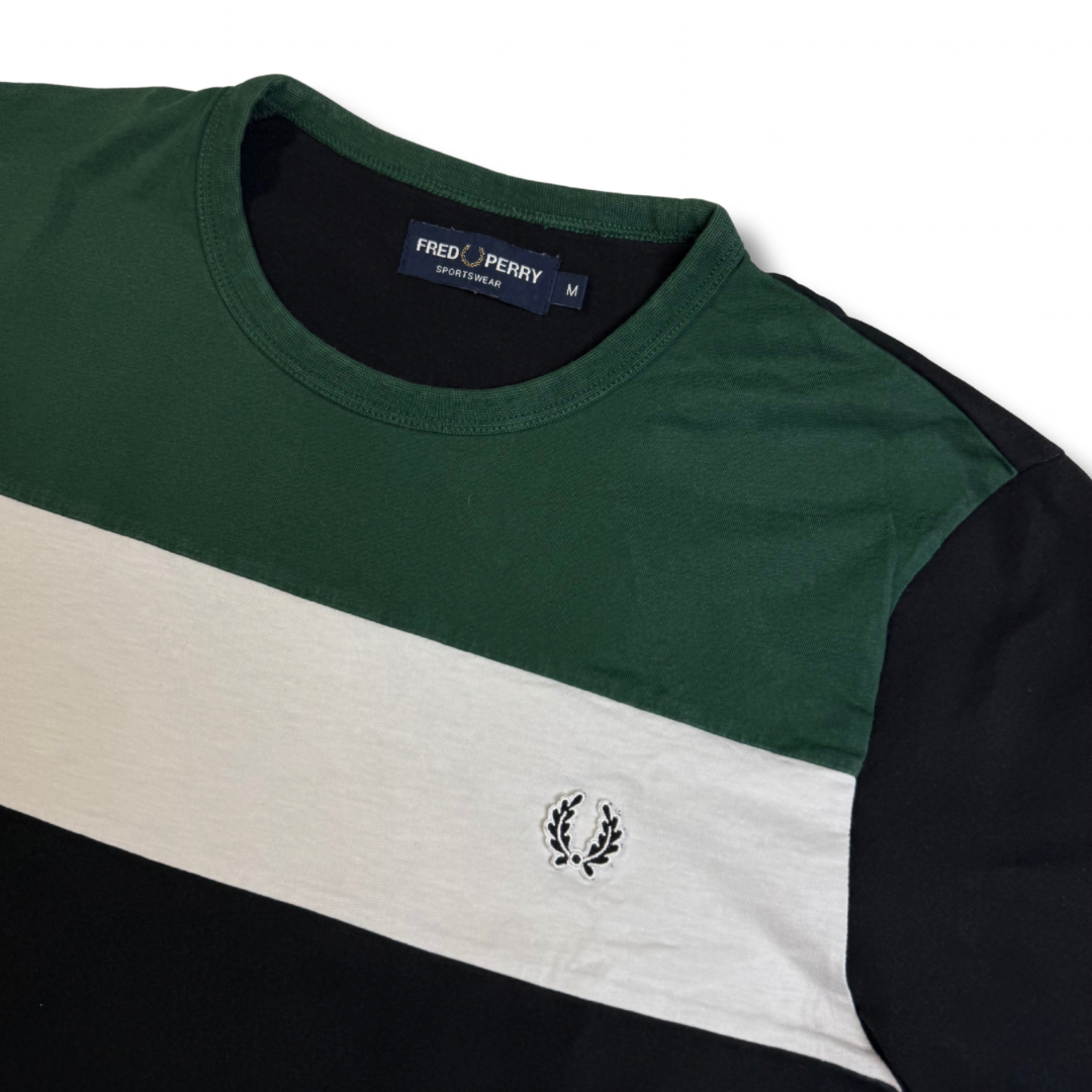 Fred Perry T-Shirt Schwarz-Grün (M)