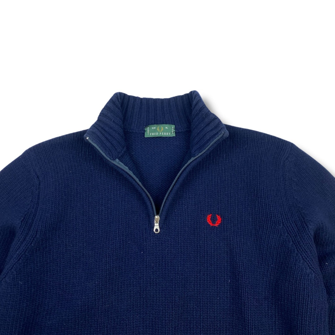 Fred Perry Quarter-Zip Navy (XL)