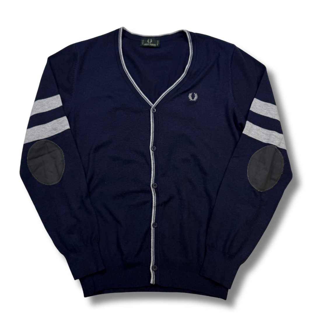 Fred Perry Cardigan mit Ellbogen-Patch (S)