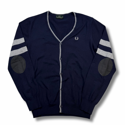 Fred Perry Cardigan mit Ellbogen-Patch (S)