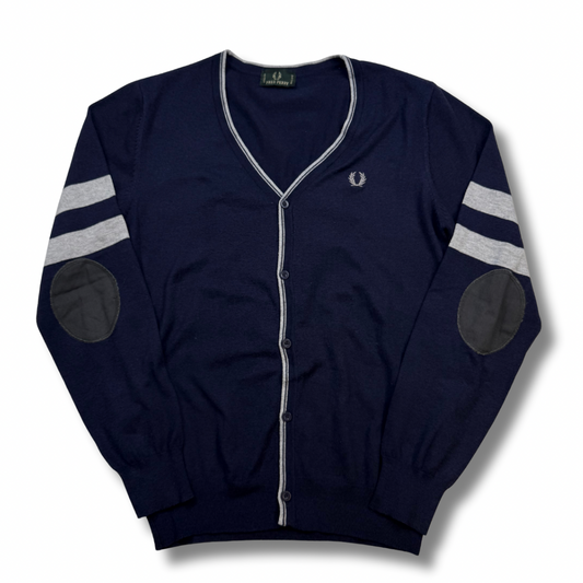 Fred Perry Cardigan mit Ellbogen-Patch (S)