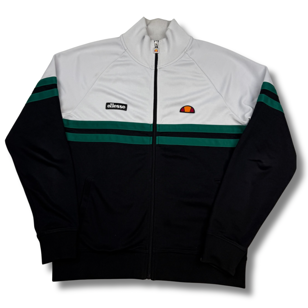 Ellesse Rimini Trainingsjacke Weiß-Schwarz-Grün (L)