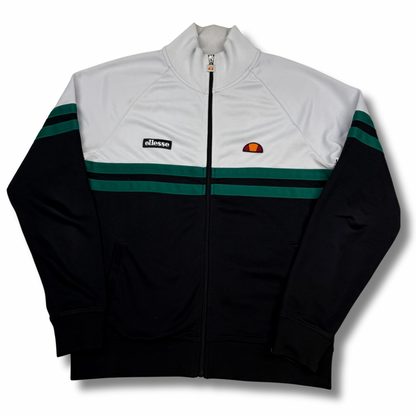 Ellesse Rimini Trainingsjacke Weiß-Schwarz-Grün (L)