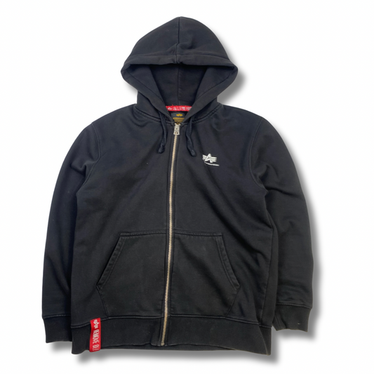 Alpha Industries Zip-Hoodie Schwarz (L)